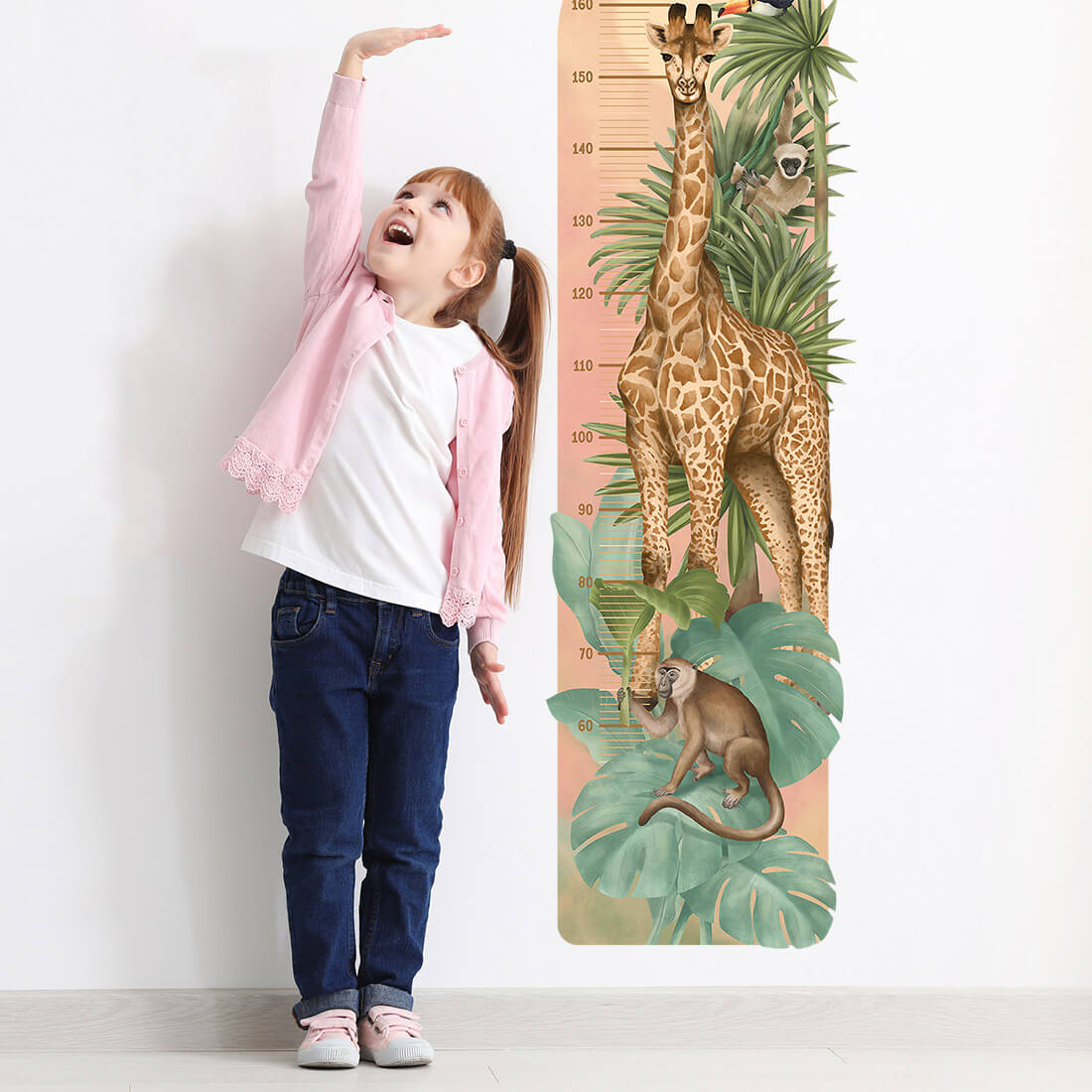 Levně Pastelowe Love Pastelowe Love® samolepka na zeď metr safari Samolepka 45x143 cm