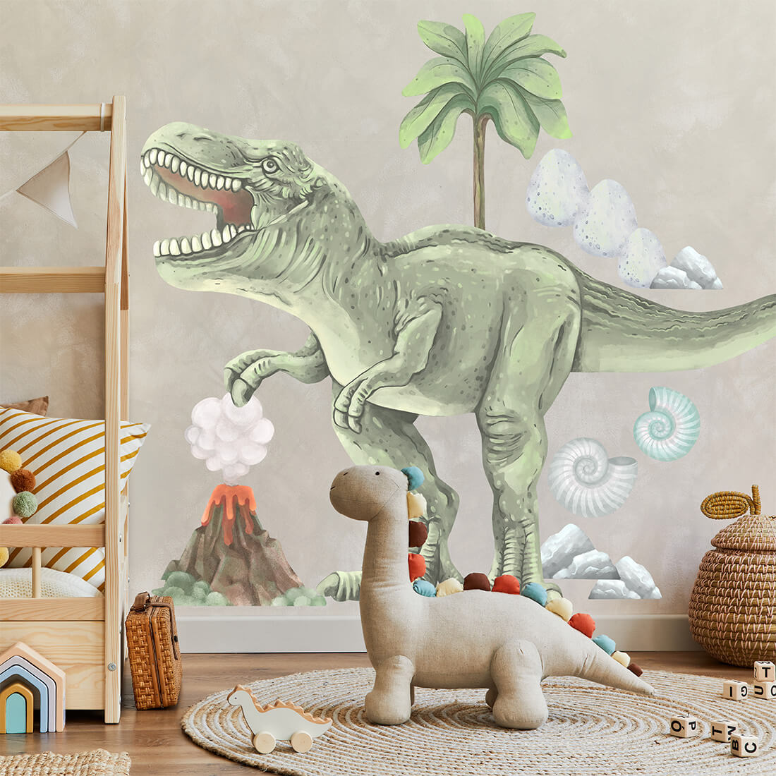 Levně Pastelowe Love Pastelowe Love® samolepka na zeď dinosaurus t-rex XXL