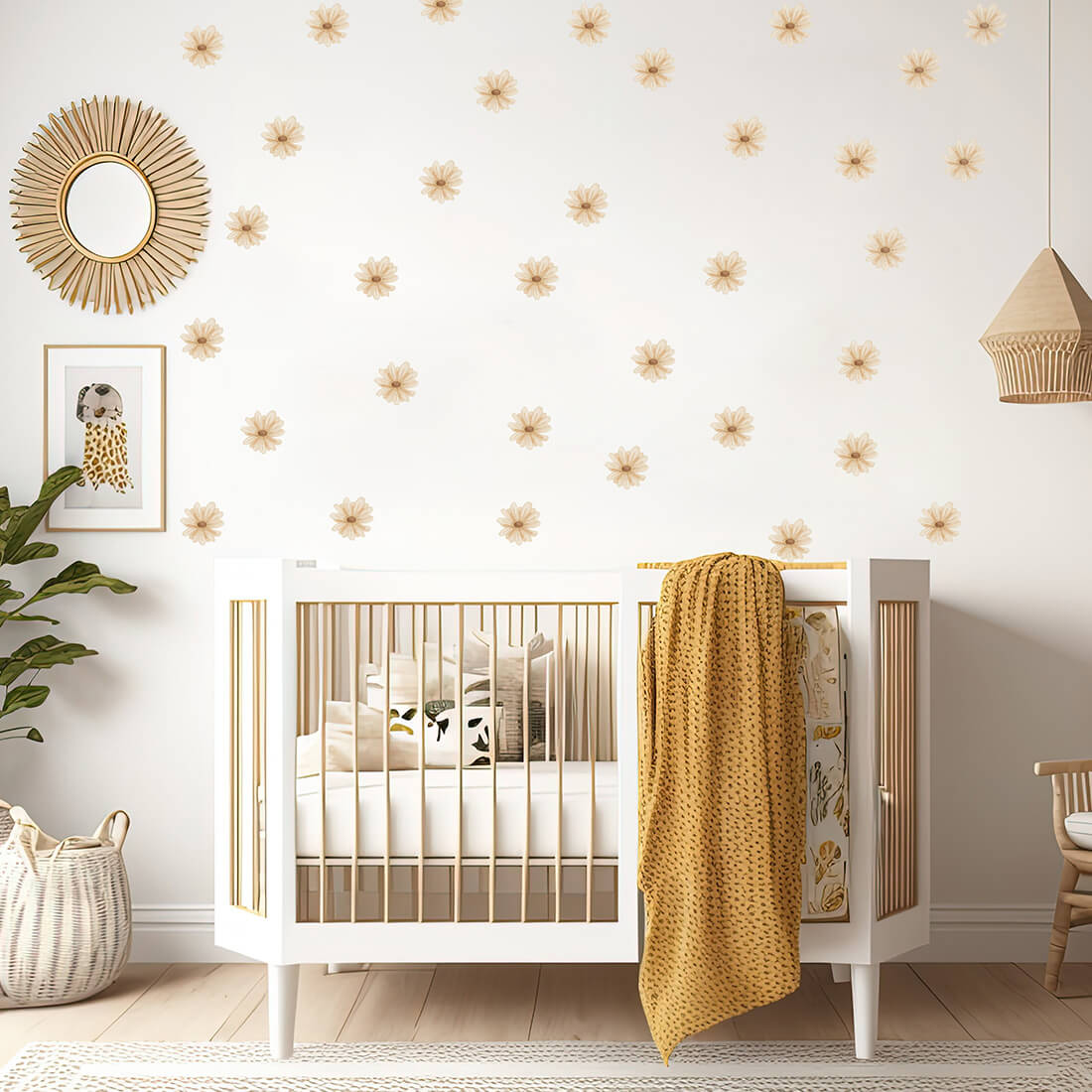 Levně Pastelowe Love Pastelowe Love® samolepky na zeď sedmikrásky boho