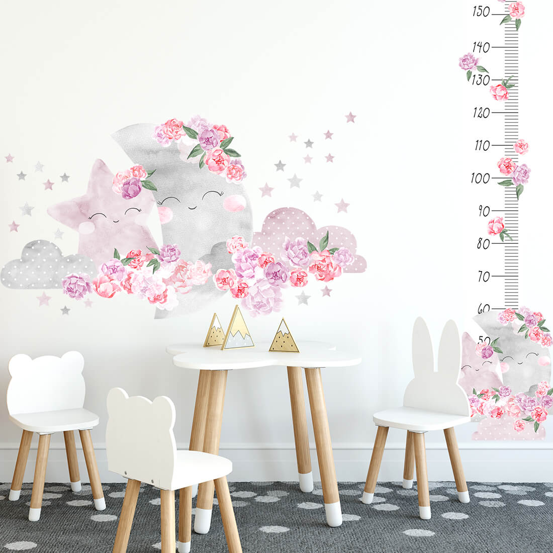 Levně Pastelowe Love Pastelowe Love® samolepka na zeď metr růžový měsíc Samolepka 35 x 145 cm