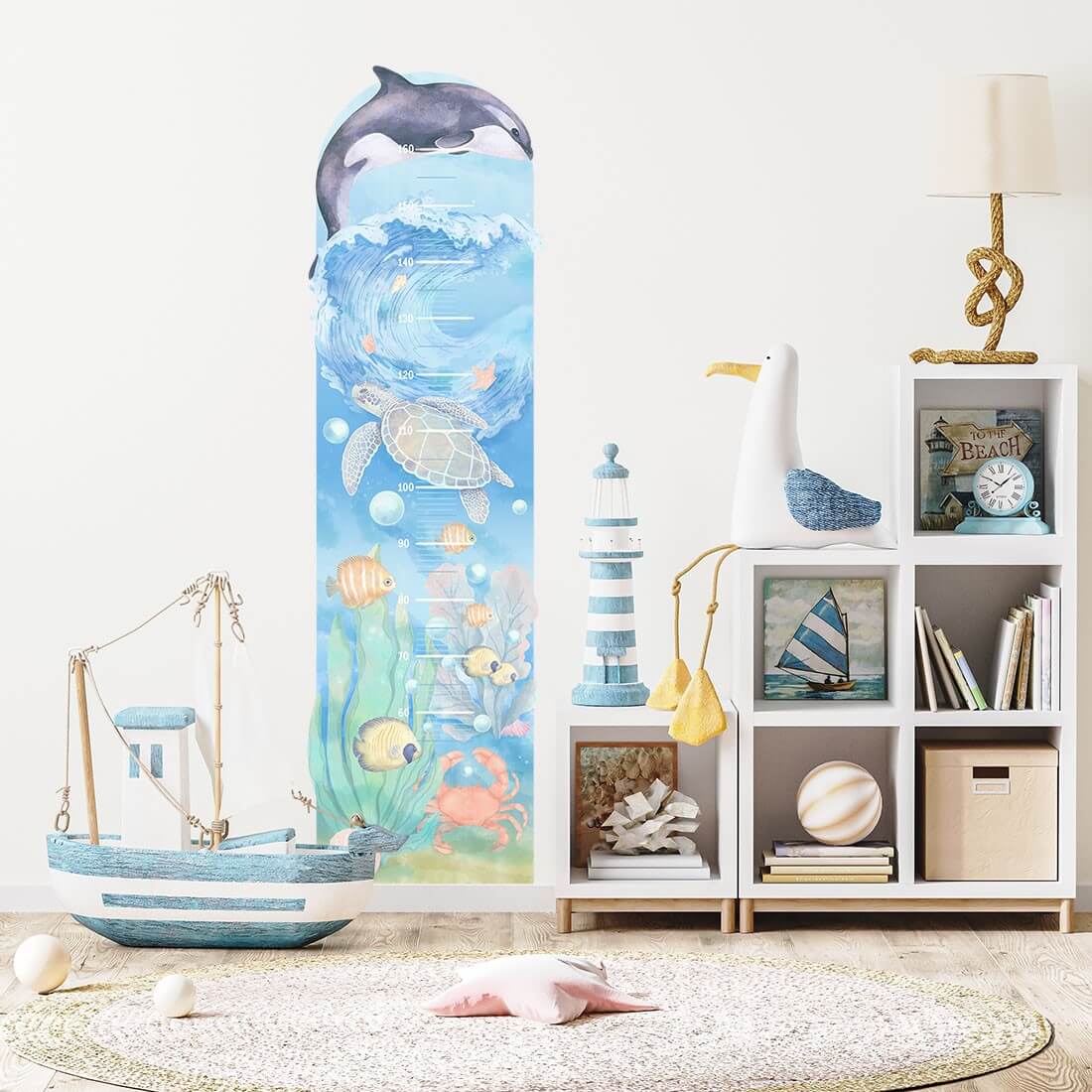 Levně Pastelowe Love Pastelowe Love® samolepka na zeď metr oceán Samolepka 42 x 145 cm