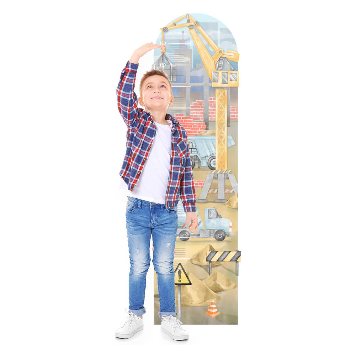 Levně Pastelowe Love Pastelowe Love® samolepka na zeď metr staveniště Samolepka 42 x 144 cm