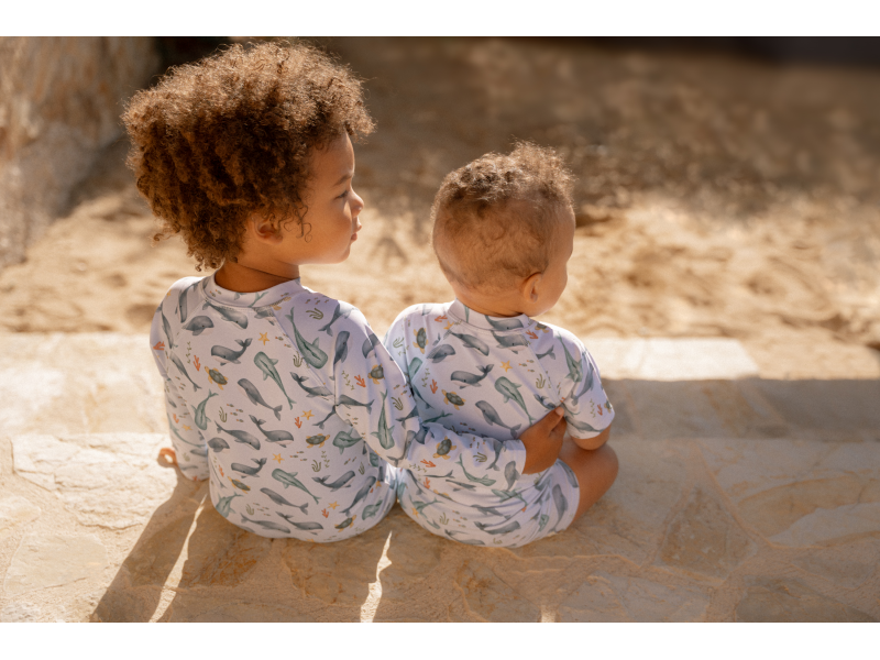 LITTLE DUTCH plavky dlouhý rukáv OCEAN SEA LIFE