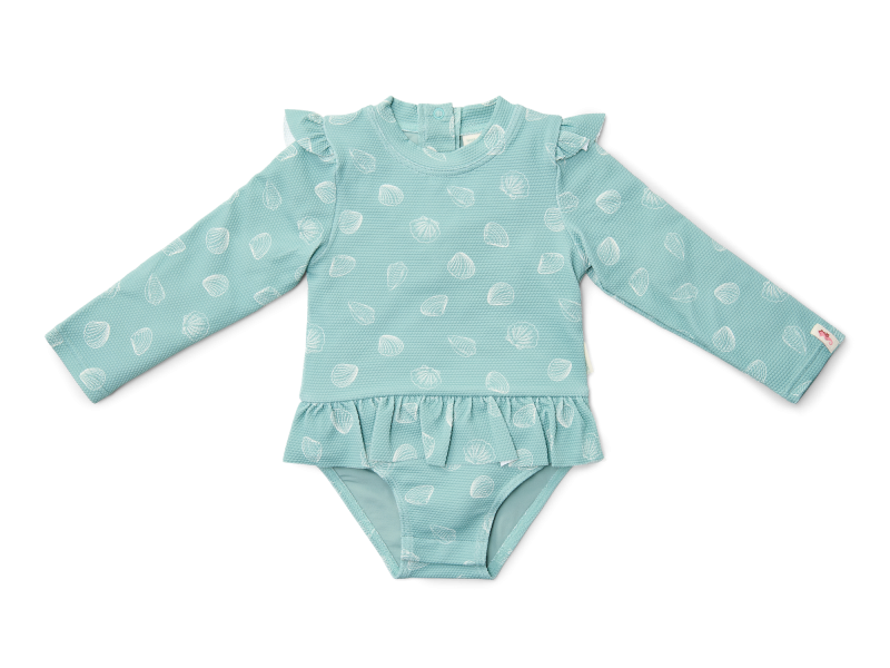 LITTLE DUTCH plavky dlouhý rukáv OCEAN TREASURES SURF BLUE