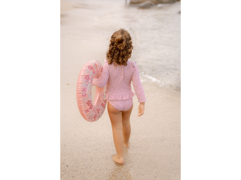 LITTLE DUTCH plavky dlouhý rukáv SUNNY FLOWERS BLUSH