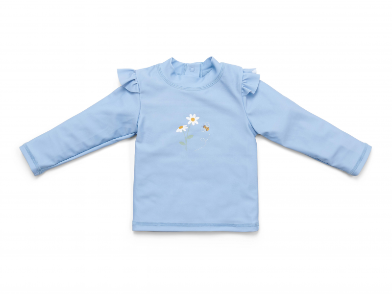 LITTLE DUTCH plavecké triko dlouhý rukáv DAISIES BLUE