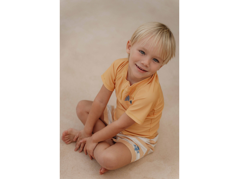 LITTLE DUTCH plavecké triko krátký rukáv HONEY YELLOW