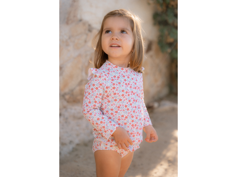 LITTLE DUTCH plavecké tričko dlouhý rukáv SUNNY FLOWERS