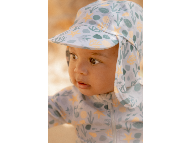 LITTLE DUTCH plavecká čepice SEASHELLS UPF 50+