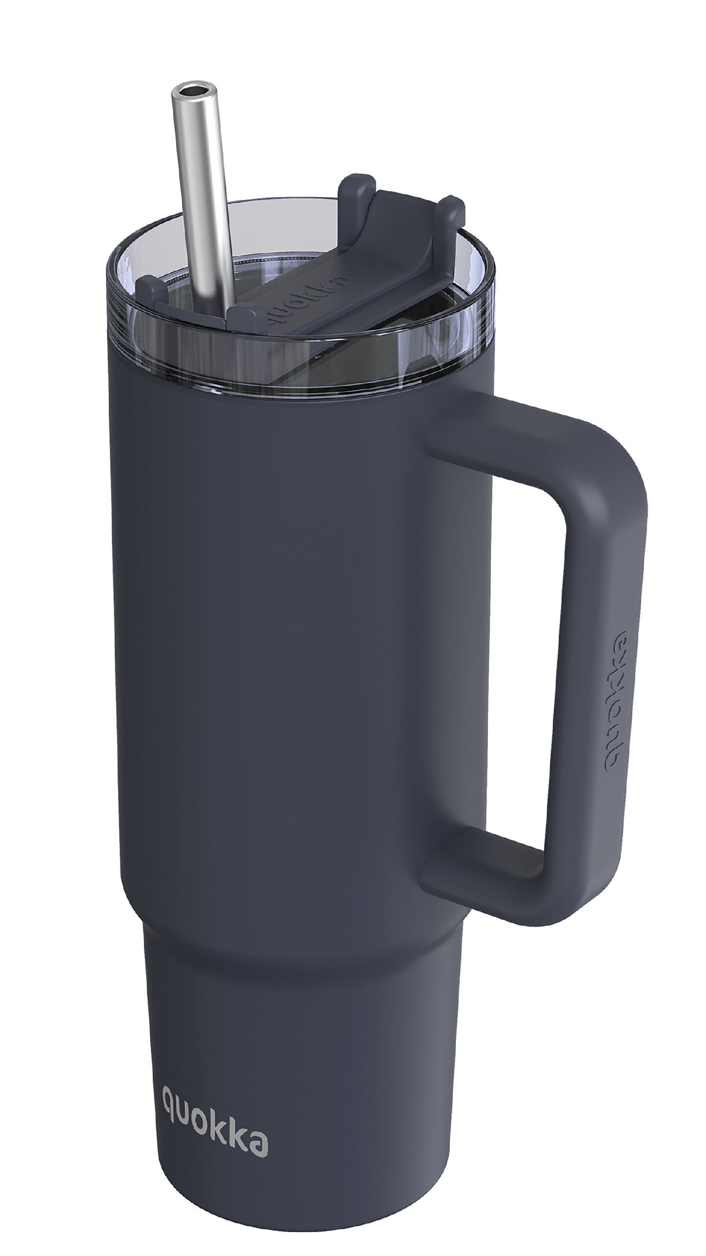 Levně Quokka Nerezový termohrnek s brčkem Stream Black 1200 ml TERMO