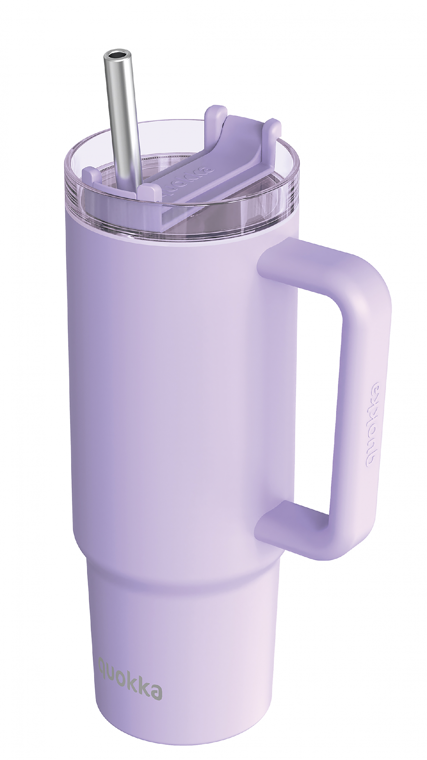 Levně Quokka Nerezový termohrnek s brčkem Stream Fialova 1200 ml TERMO