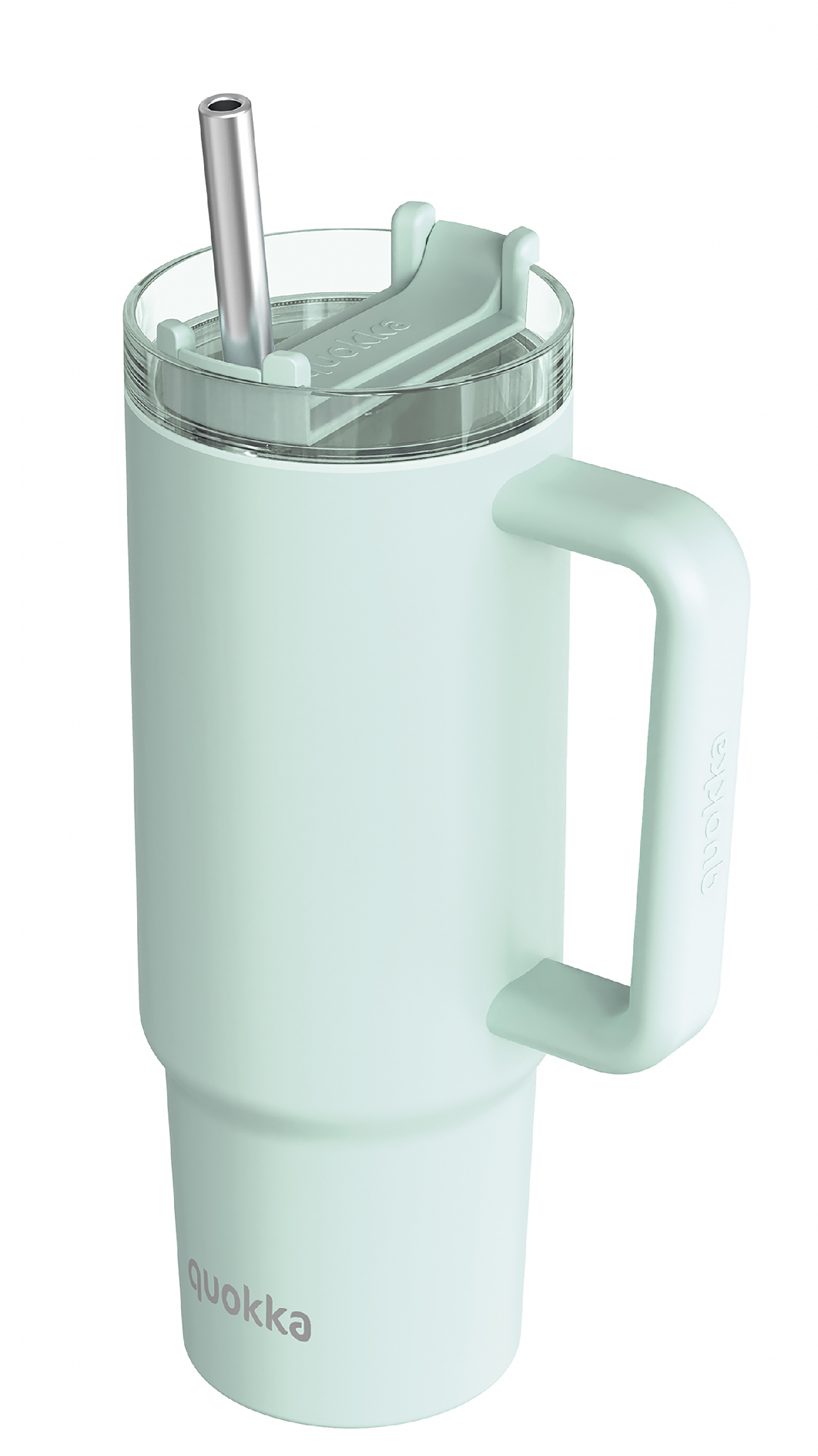 Levně Quokka Nerezový termohrnek s brčkem Stream Zelená 1200 ml TERMO