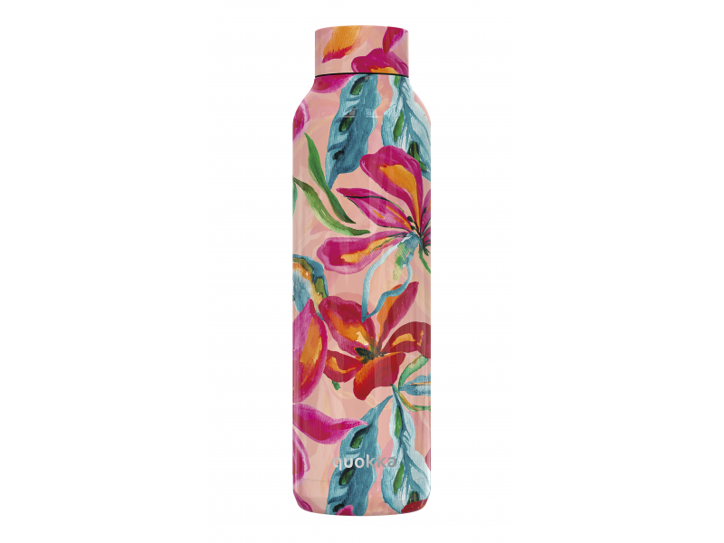 Levně QUOKKA nerezová termoláhev SOLID TROPICAL BLOOM 630 ML TERMO