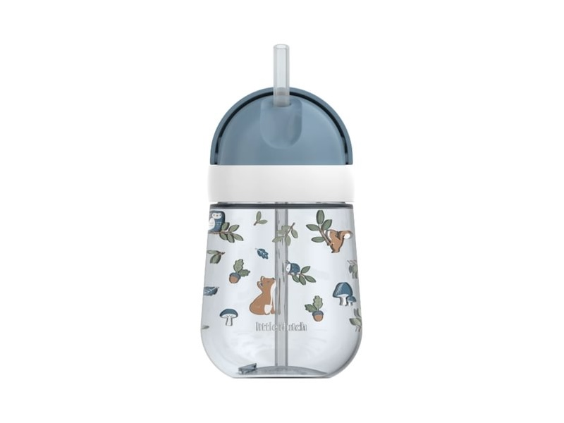 Levně Little Dutch Hrnek s brčkem 300 ml 9m+ Forest Friends TERMO