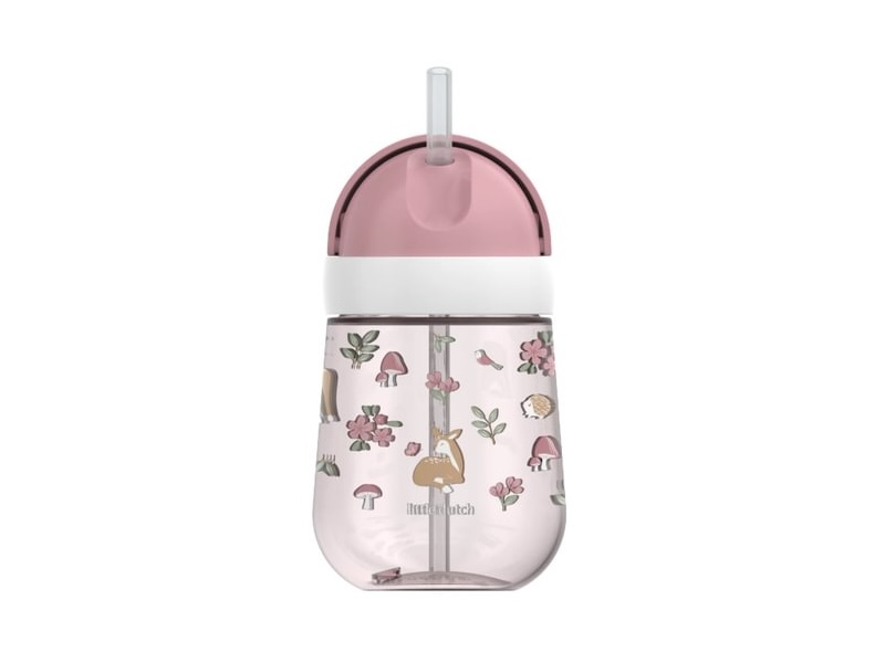 Levně Little Dutch Hrnek s brčkem 300 ml 9m+ Fairy Garden TERMO