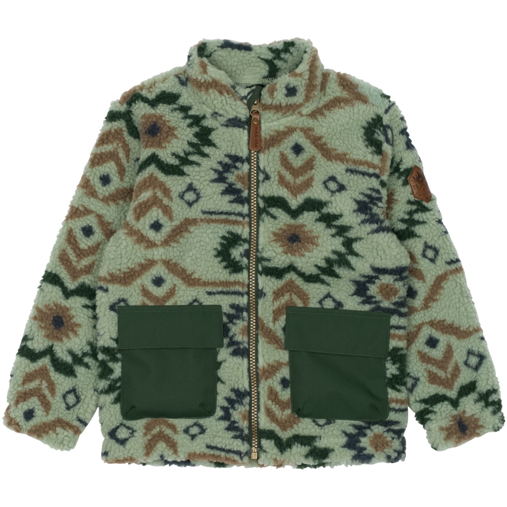 Levně Mikk-Line dětská fleecová mikina 17012 Balsam Green