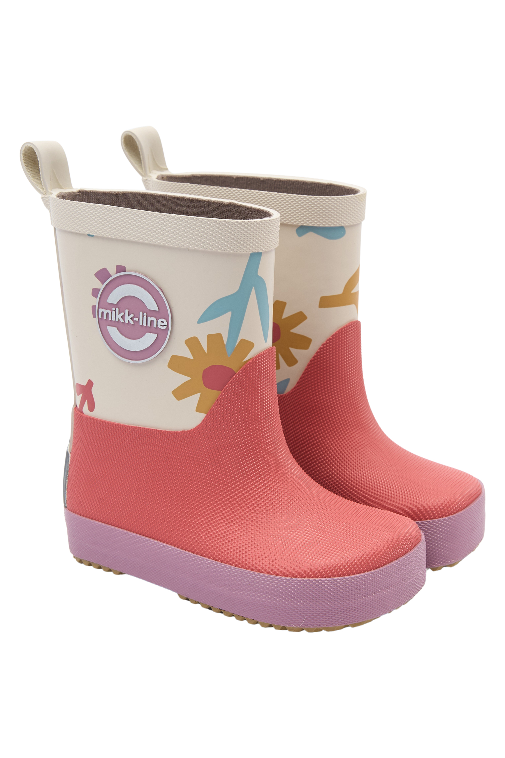 Mikk-Line dětské barefoot holínky 38095 Retro Flower