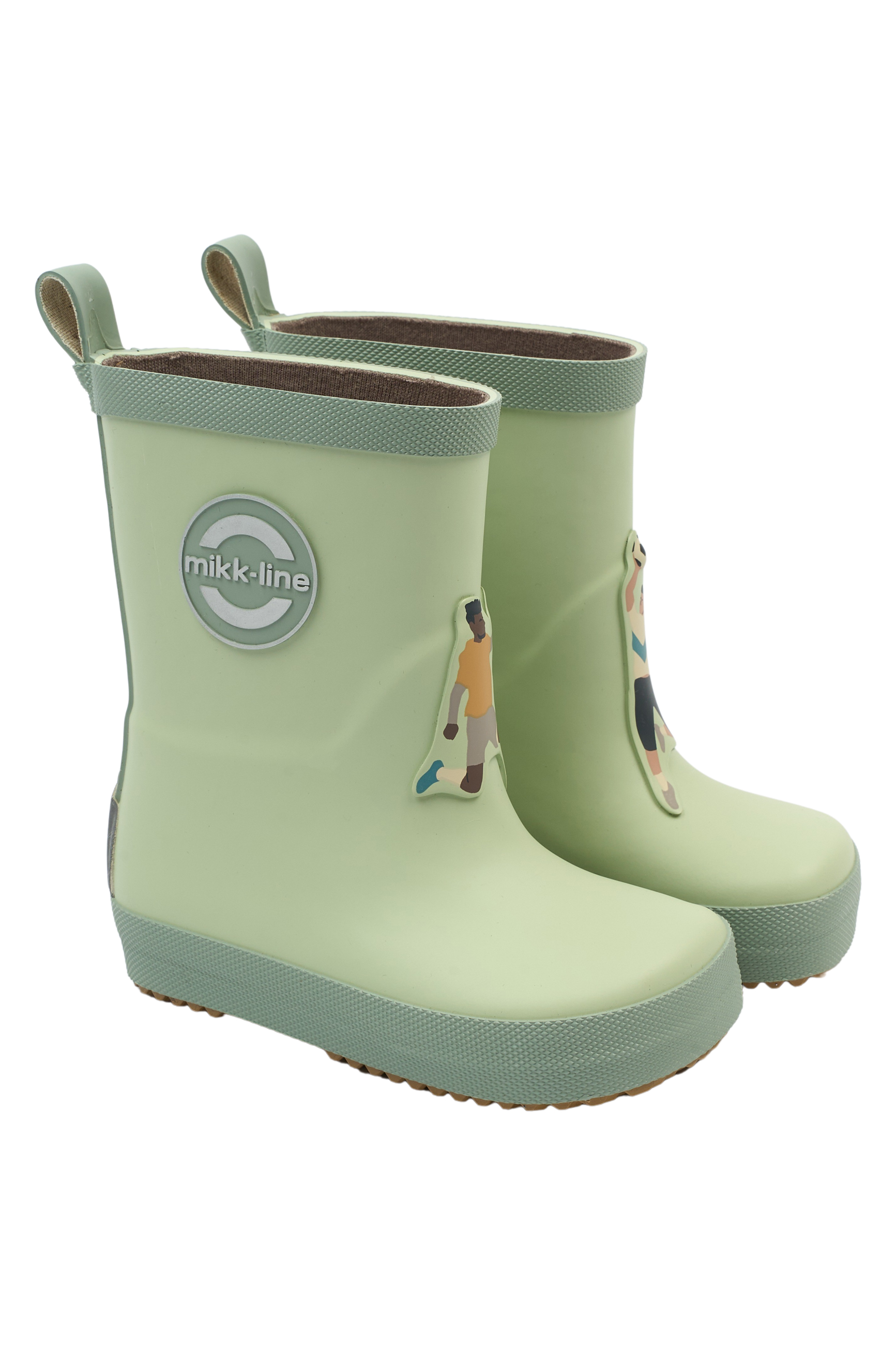 Mikk-Line dětské barefoot holínky 38104 Smoke Green