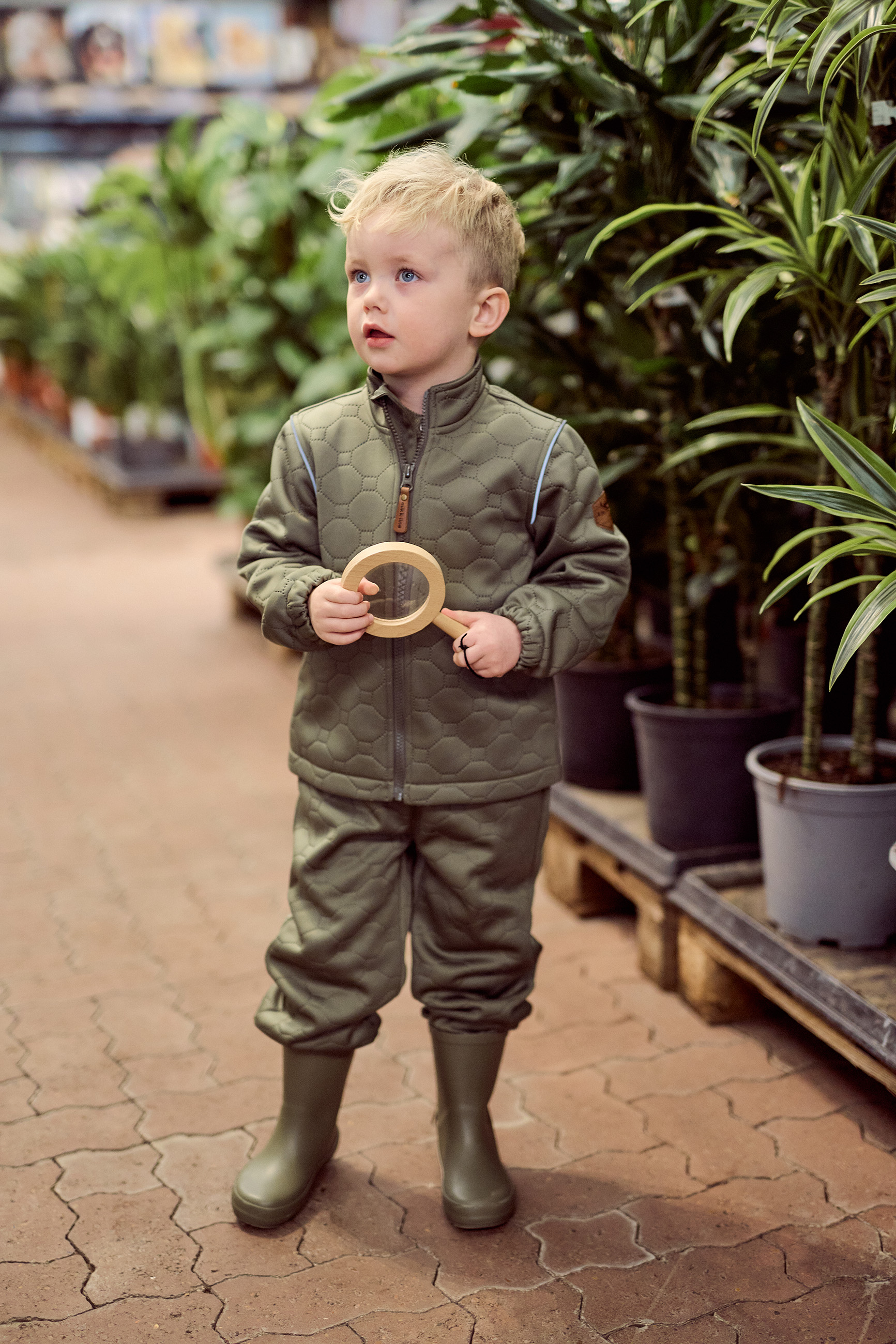 Levně Mikk-Line dětské termo bunda + kalhoty 4255 Dusty Olive