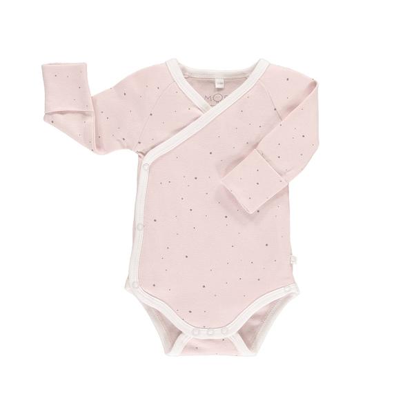 Mori kimono body z organické bavlny a bambusu růžové Velikost: 86