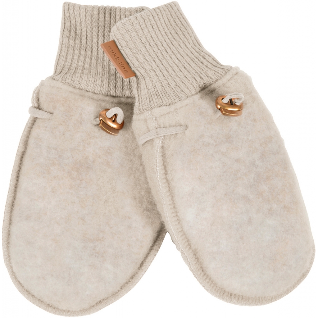 Levně Mikk-Line Mikk - Line dětské vlněné merino rukavice 9315 - Melange Offwhite