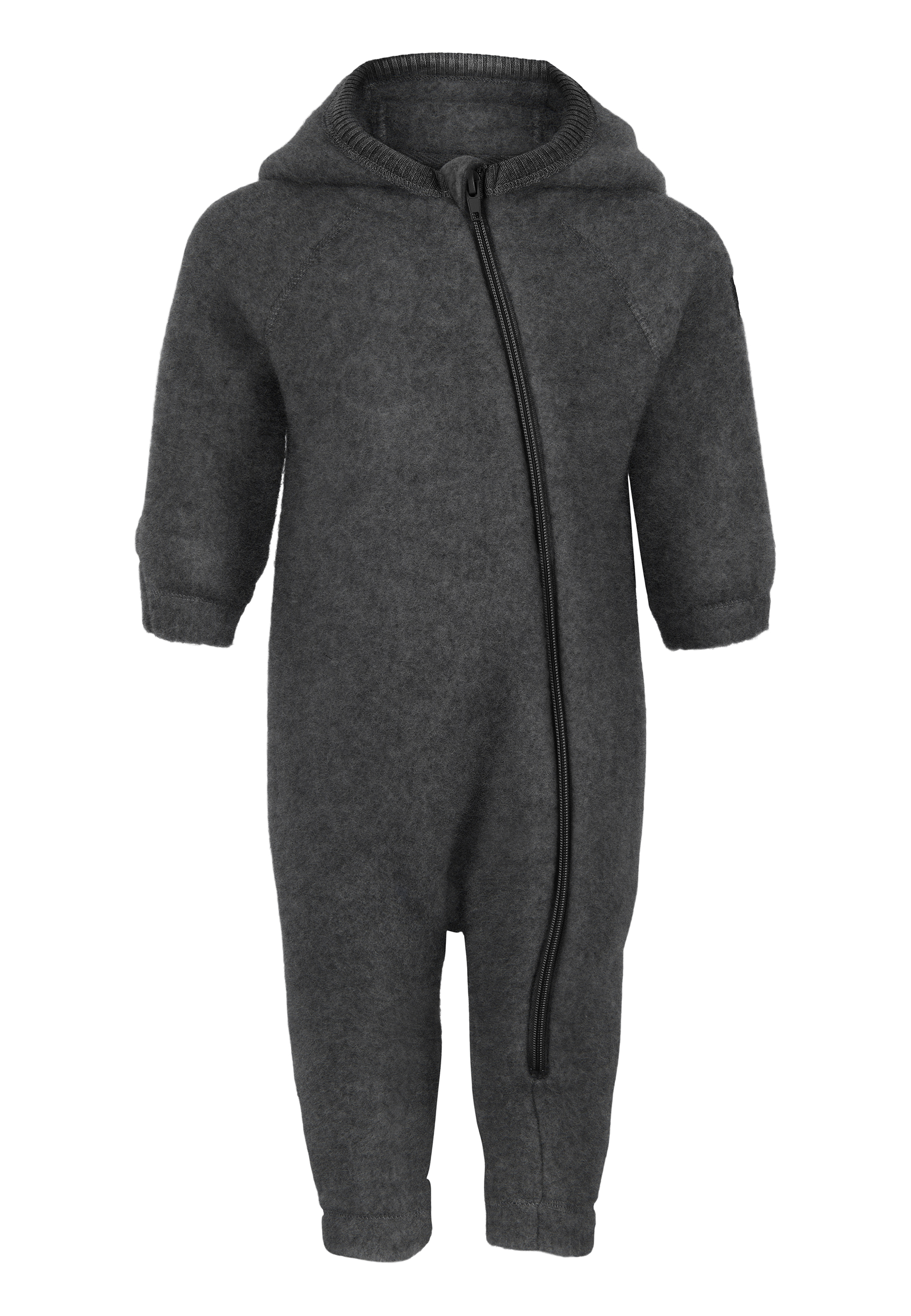 Levně Mikk-Line kojenecký vlněný merino overal Anthracite Melange 50041