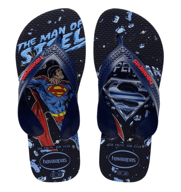 Levně Havaianas chlapecké žabky Marvel Superman 4130302 5603 Navy Blue/Ruby Red