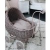 Smallstuff Purple Wicker Pram 51001-07  Handmade