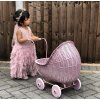 Smallstuff Purple Wicker Pram 51001-07  Handmade