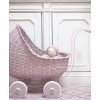 Smallstuff Purple Wicker Pram 51001-07  Handmade