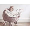 Smallstuff Purple Wicker Pram 51001-07  Handmade