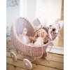 Smallstuff Purple Wicker Pram 51001-07  Handmade