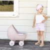 Smallstuff Purple Wicker Pram 51001-07  Handmade