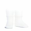 side openwork perle short socks white