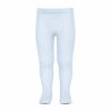 perle openwork tights lateral spike baby blue