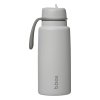 B.box Stainless steel thermal bottle with straw 1L - SHADOW  Bezpečné pro potraviny