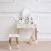 TV607 vanity table stool pamper beauty set