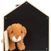 small foot Plush rabbit in a hutch with a run