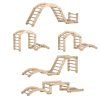 BusyKids Large folding climbing set unvarnished