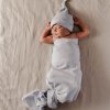 Cotton baby swaddle / scarf with hat set Alaska