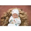 Cotton baby swaddle / scarf with hat set Dreamweaver