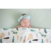 Cotton baby swaddle / scarf with hat set Dreamweaver