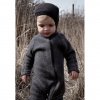 Mikk-Line baby merino wool onesie 50005 - Anthracite Melange  MERINO WOOL