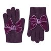 gloves with giant velvet bow burdeaux