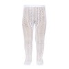 perle openwork tights white