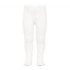 wide rib basic tights white