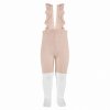baby cycling leggings with elastic suspenders nude
