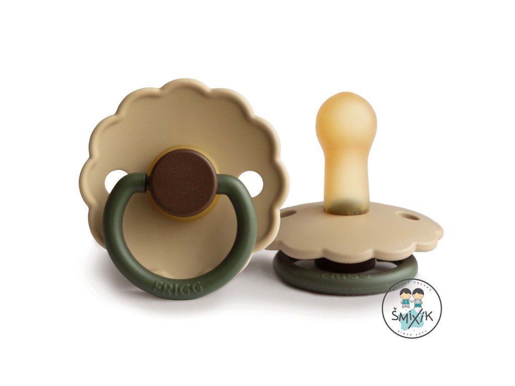 CUMLÍK FRIGG DAISY COLORBLOCK ACORN, +6M, KAUČUK