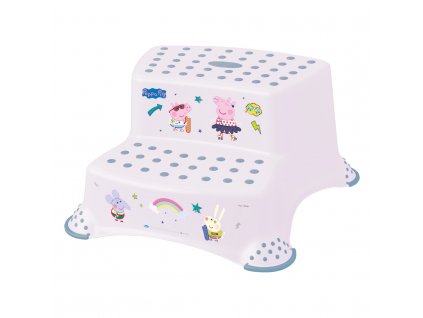 Dvojstupienok k WC/umývadlu "Peppa", Biela