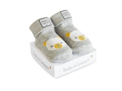 DC3704 DouDou et Compagnie ponožky pre bábätko sivé mix